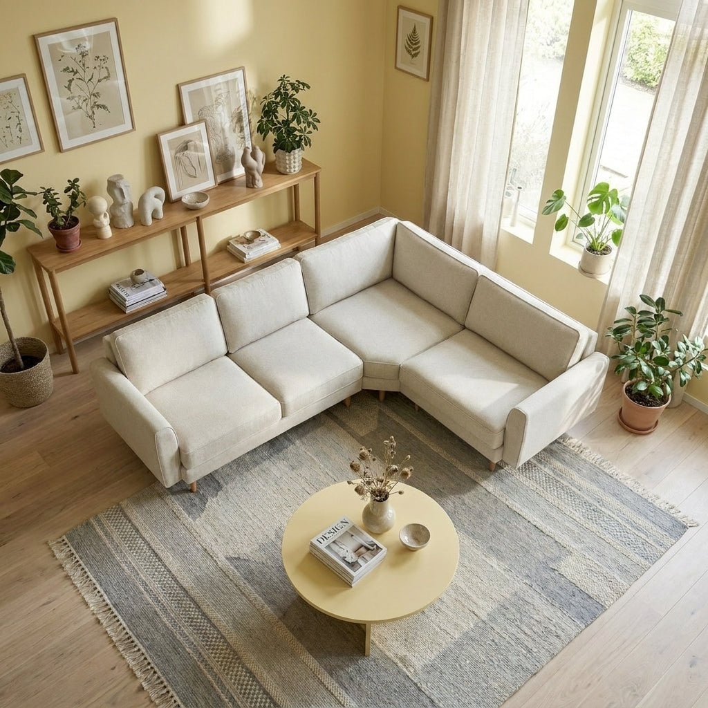 Chillax / L Köşe / Fitilli / İskandinav Kol / Fulya Kadife / Fildişi Beyazı / Charlotte / Naturel