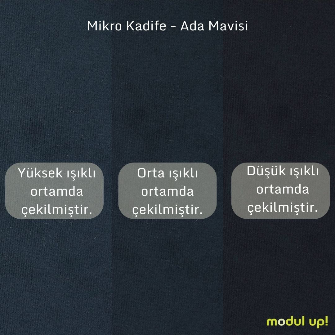 Chillax / İkili / Fitilli / İtalyan Kol / Mikro Kadife / Ada Mavisi