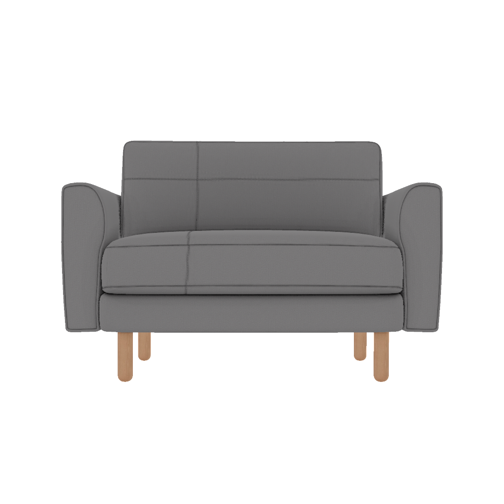 chillax loveseat dikisli iskandinav desenli kadife front