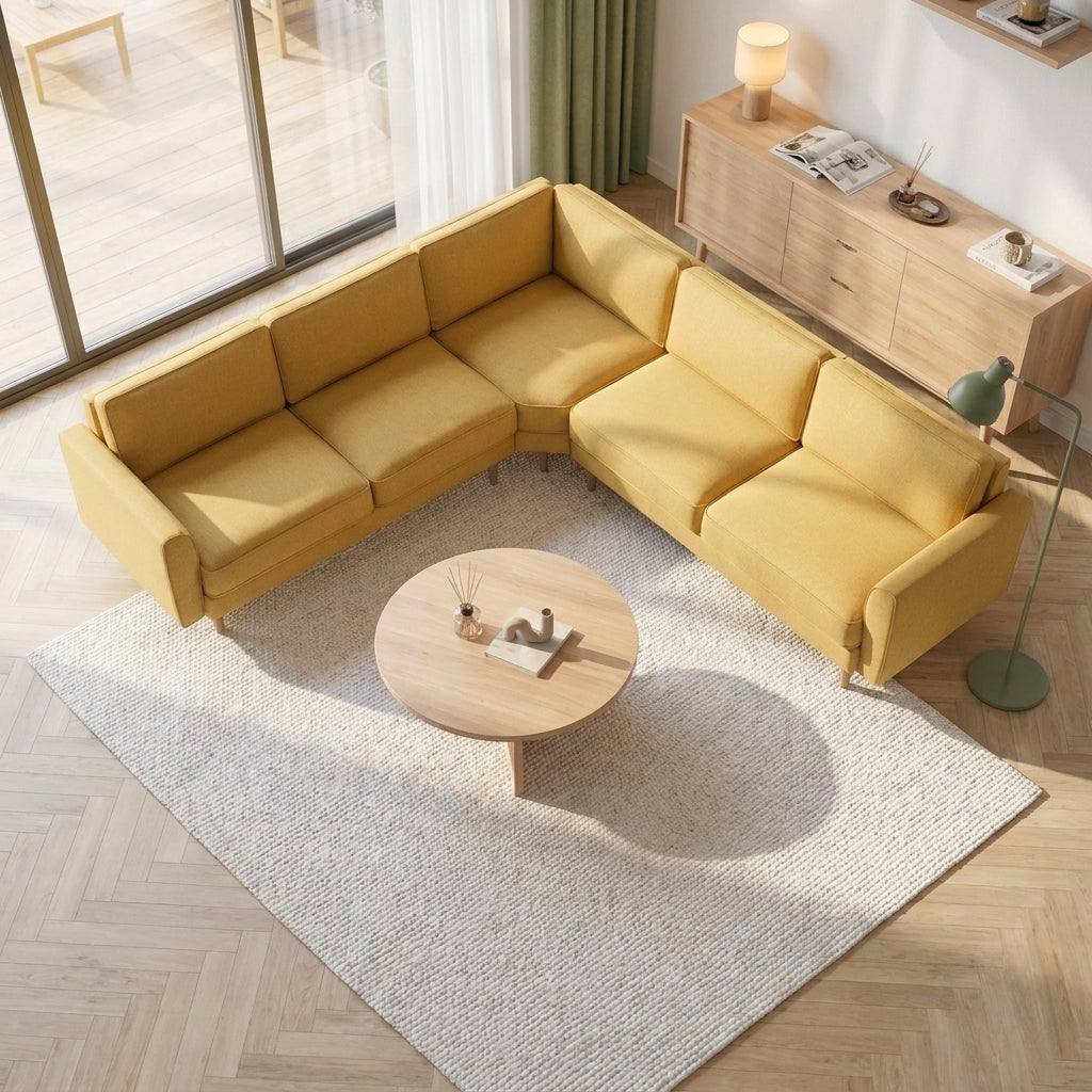 Chillax /   L Köşe / Fitilli / İskandinav Kol / Fulya Kadife / Güneş Sarısı / Charlotte / Naturel
