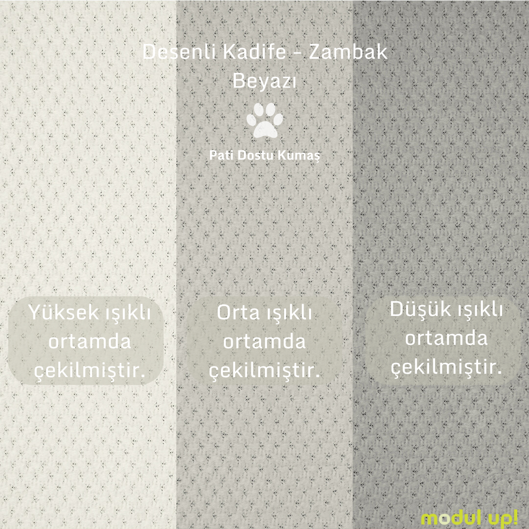 Chillax / Loveseat / Fitilli / Post Modern Kol / Desenli Kadife / Zambak Beyazı / Charlotte / Naturel