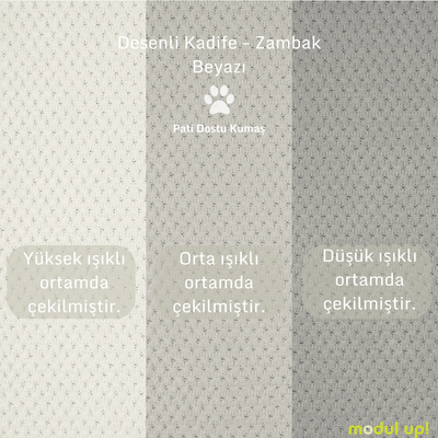Chillax / Loveseat / Fitilli / Post Modern Kol / Desenli Kadife / Zambak Beyazı / Charlotte / Naturel