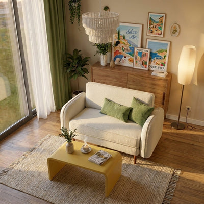 Chillax / Loveseat / Fitilli / Post Modern Kol / Fulya Kadife / Fildişi Beyazı / Charlotte / Ceviz