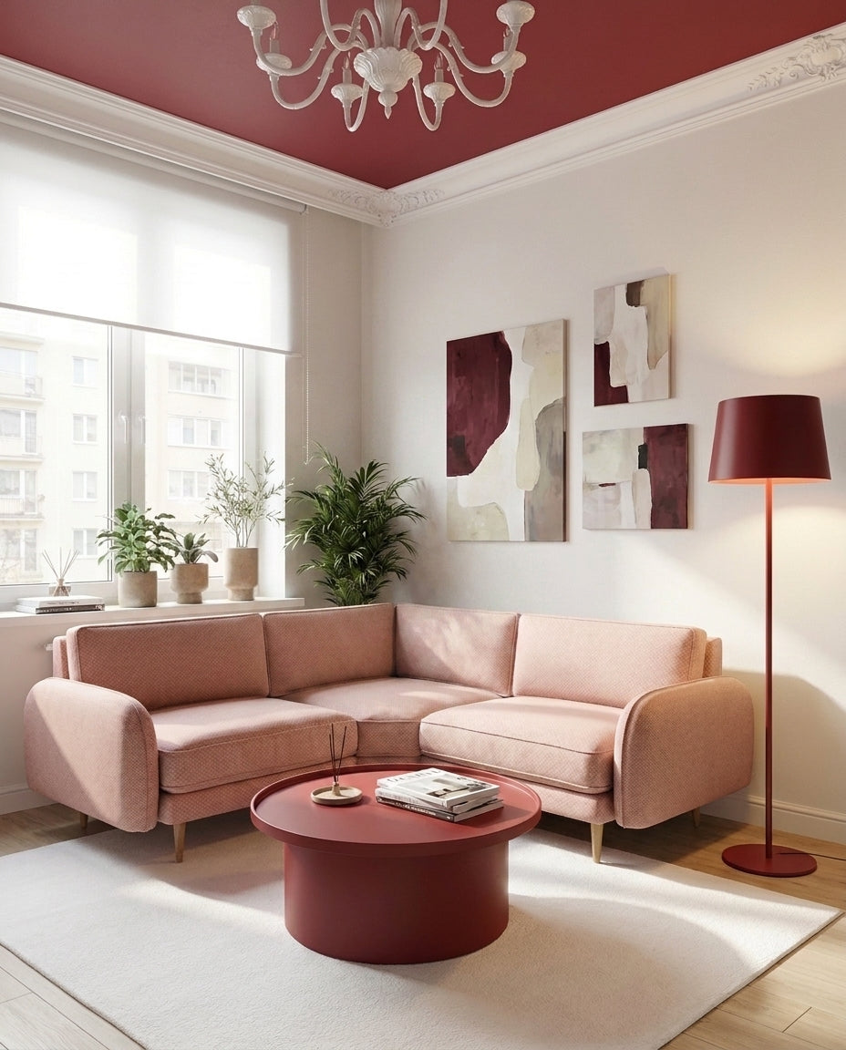 Chillax /   L Köşe / Fitilli / İskandinav Kol / Fulya Kadife / Pudra Pembesi / Charlotte / Ceviz