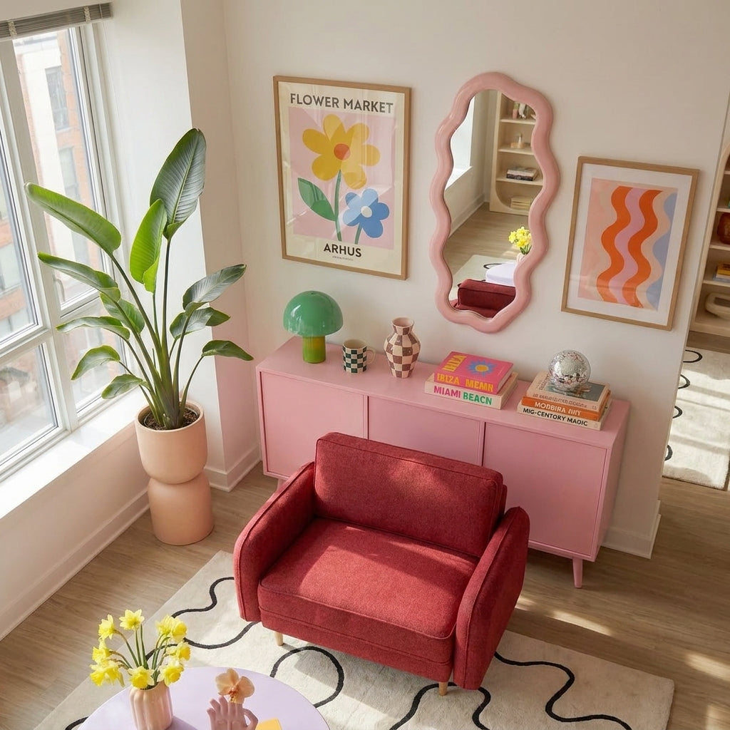 Chillax / Loveseat / Fitilli / Post Modern Kol / Makro Kadife / Tarçın Bakırı / Charlotte / Naturel