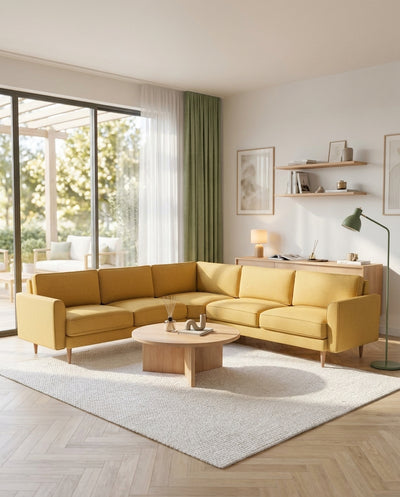 Chillax /   L Köşe / Fitilli / İskandinav Kol / Fulya Kadife / Güneş Sarısı / Charlotte / Naturel