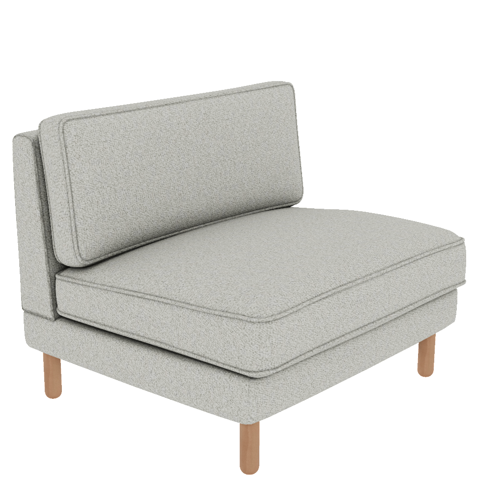 chillax loveseat fitilli kolsuz bukle perspective