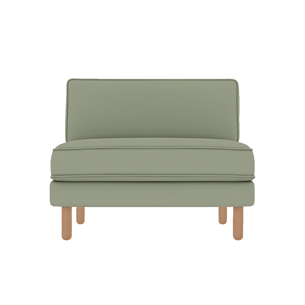 chillax loveseat fitilli kolsuz mikro kadife front