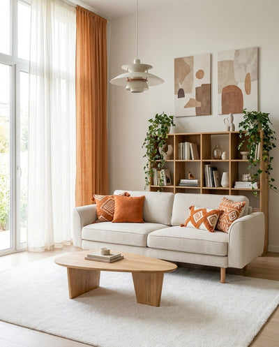 Chillax / Üçlü / Fitilli / İtalyan Kol / Fulya Kadife / Fildişi Beyazı