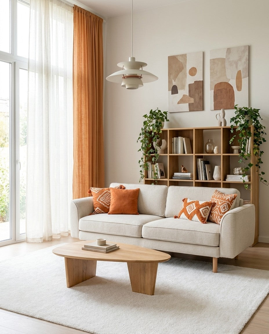 Chillax / Üçlü / Fitilli / İtalyan Kol / Fulya Kadife / Fildişi Beyazı